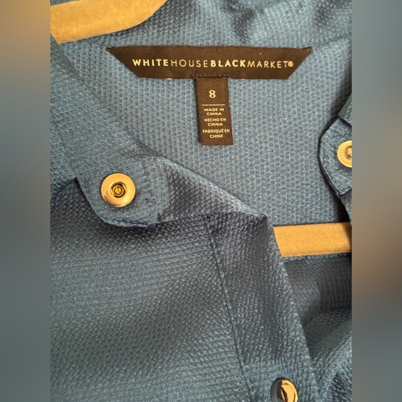 White House Black Market Blue Long Sleeve Dress - Picture 2 of 2